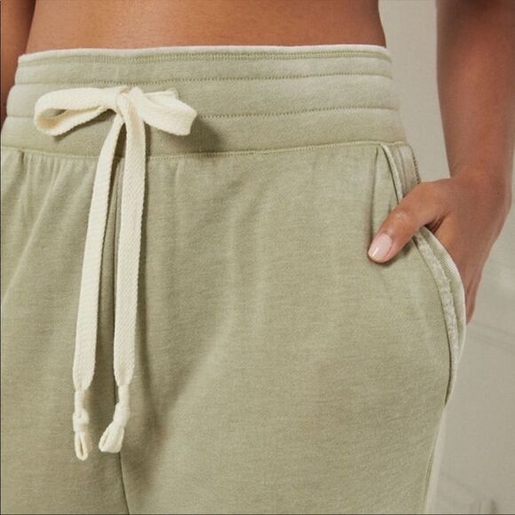 Anthro Camilla Light Olive Knit Joggers - Picture 2 of 5